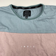 Load image into Gallery viewer, Boys Indie, colour block cotton tee / top, GUC, size 14,  