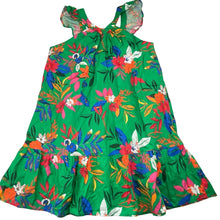 Load image into Gallery viewer, Girls Crew Cuts, cotton lined colourful floral summer dress, NEW, size 10, L: 71cm