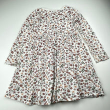 Load image into Gallery viewer, Girls Target, floral cotton long sleeve dress, FUC, size 5, L: 56cm