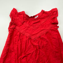 Load image into Gallery viewer, Girls Anko, lined red cotton dress, EUC, size 6, L: 58cm