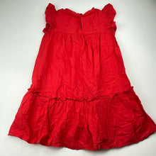 Load image into Gallery viewer, Girls Anko, lined red cotton dress, EUC, size 6, L: 58cm