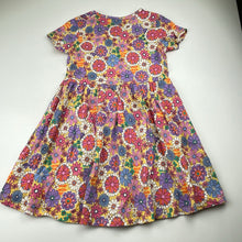 Load image into Gallery viewer, Girls Anko, colourful floral cotton casual dress, GUC, size 7, L: 59cm