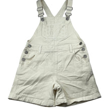 Load image into Gallery viewer, Girls Target, cream denim overalls / shortalls, EUC, size 7,  