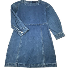 Load image into Gallery viewer, Girls Seed, denim long sleeve dress, GUC, size 10, L: 69cm