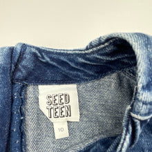 Load image into Gallery viewer, Girls Seed, denim long sleeve dress, GUC, size 10, L: 69cm