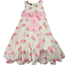 Load image into Gallery viewer, Girls AILARMAND, cotton lined lightweight floral party dress, GUC, size 10, L: 73cm