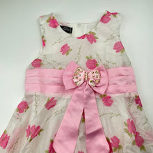 Load image into Gallery viewer, Girls AILARMAND, cotton lined lightweight floral party dress, GUC, size 10, L: 73cm
