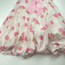 Load image into Gallery viewer, Girls AILARMAND, cotton lined lightweight floral party dress, GUC, size 10, L: 73cm