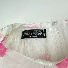 Load image into Gallery viewer, Girls AILARMAND, cotton lined lightweight floral party dress, GUC, size 10, L: 73cm