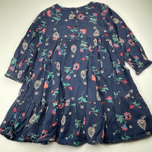Load image into Gallery viewer, Girls Milkshake, lined floral cotton long sleeve dress, GUC, size 5, L: 60cm