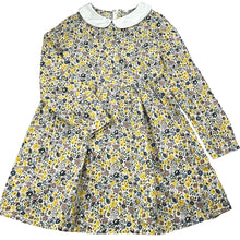 Load image into Gallery viewer, Girls Annil, lightweight floral cotton long sleeve dress, EUC, size 8, L: 60cm