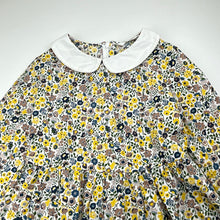 Load image into Gallery viewer, Girls Annil, lightweight floral cotton long sleeve dress, EUC, size 8, L: 60cm