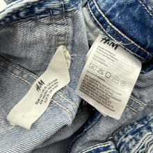 Load image into Gallery viewer, Girls H&amp;M, stretch denim overalls / dungarees, Inside leg: 60cm, GUC, size 10,  