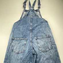 Load image into Gallery viewer, Girls H&amp;M, stretch denim overalls / dungarees, Inside leg: 60cm, GUC, size 10,  