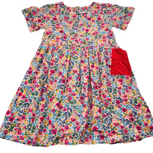 Load image into Gallery viewer, Girls Oobi, colourful floral cotton dress, GUC, size 8, L: 65cm