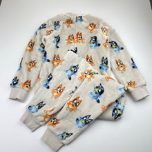 Load image into Gallery viewer, Unisex Bluey, fleece sleepsuit / pyjamas, GUC, size 6,  