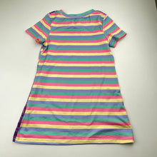 Load image into Gallery viewer, Girls lightweight, colourful casual dress, unicorn, EUC, size 5, L: 54cm