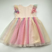 Load image into Gallery viewer, Girls Target, colourful tulle &amp; sequin party dress, EUC, size 2, L: 45cm