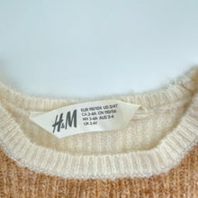 Load image into Gallery viewer, Girls H&amp;M, soft feel lightweight knit sweater dress, GUC, size 3-4, L: 50cm