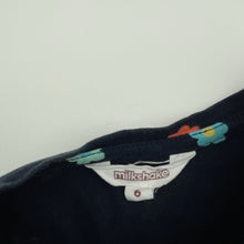 Load image into Gallery viewer, Girls Milkshake, navy floral casual dress, small marks front hem, FUC, size 6, L: 55cm