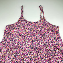 Load image into Gallery viewer, Girls Target, floral viscose / linen summer dress, GUC, size 10, L: 70cm