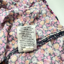 Load image into Gallery viewer, Girls Target, floral viscose / linen summer dress, GUC, size 10, L: 70cm