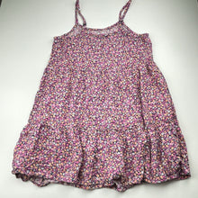 Load image into Gallery viewer, Girls Target, floral viscose / linen summer dress, GUC, size 10, L: 70cm