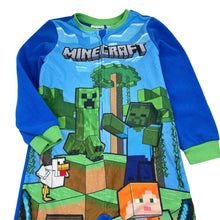 Load image into Gallery viewer, Boys MOJANG, Minecraft fleece sleepsuit / pyjamas, GUC, size 6,  