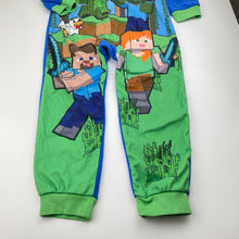 Load image into Gallery viewer, Boys MOJANG, Minecraft fleece sleepsuit / pyjamas, GUC, size 6,  