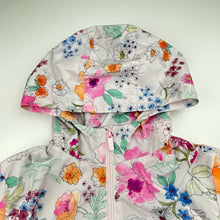 Load image into Gallery viewer, Girls Next, cotton lined floral spray jacket / coat, L: 54cm, EUC, size 6,  