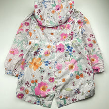 Load image into Gallery viewer, Girls Next, cotton lined floral spray jacket / coat, L: 54cm, EUC, size 6,  