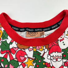 Load image into Gallery viewer, Girls KIP &amp; CO, organic cotton Christmas pyjama top, GUC, size 11-12,  