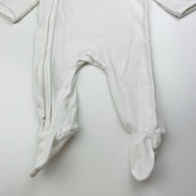 Load image into Gallery viewer, Unisex Target, organic cotton blend zip romper, pilling, FUC, size 000,  