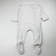 Load image into Gallery viewer, Unisex Target, organic cotton blend zip romper, pilling, FUC, size 000,  