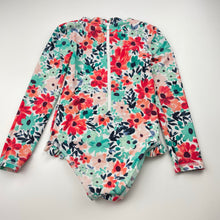 Load image into Gallery viewer, Girls Target, floral long sleeve swim one-piece, GUC, size 4,  