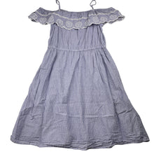 Load image into Gallery viewer, Girls H&amp;M, broderie trim lightweight cotton summer dress, FUC, size 7, L: 70cm
