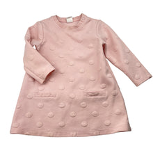 Load image into Gallery viewer, Girls H&amp;M, pink casual long sleeve dress, FUC, size 1, L: 39cm