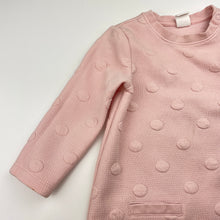 Load image into Gallery viewer, Girls H&amp;M, pink casual long sleeve dress, FUC, size 1, L: 39cm