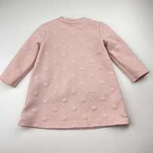 Load image into Gallery viewer, Girls H&amp;M, pink casual long sleeve dress, FUC, size 1, L: 39cm