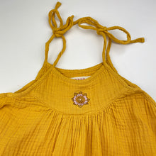 Load image into Gallery viewer, Girls GHANDA, embroidered crinkle cotton summer dress, GUC, size 1-2, L: 45cm