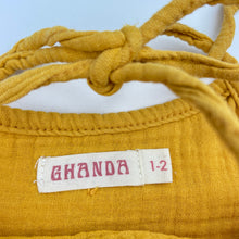 Load image into Gallery viewer, Girls GHANDA, embroidered crinkle cotton summer dress, GUC, size 1-2, L: 45cm