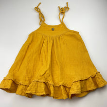 Load image into Gallery viewer, Girls GHANDA, embroidered crinkle cotton summer dress, GUC, size 1-2, L: 45cm