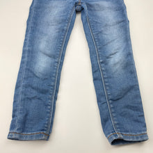 Load image into Gallery viewer, Girls Target, stretch denim jeans / jeggings, elasticated, Inside leg: 38.5cm, GUC, size 4,  