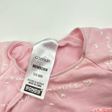 Load image into Gallery viewer, Girls Bonds, stretchy cozysuit coverall / romper, FUC, size 0000,  