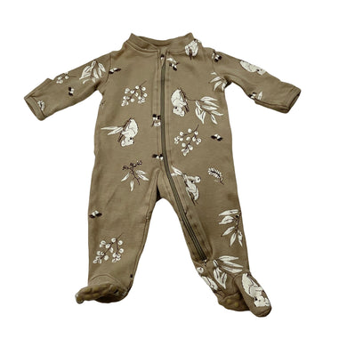 Unisex Anko, cotton zip coverall / romper, pilling, FUC, size 0000,  