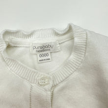 Load image into Gallery viewer, Girls purebaby, organic cotton knit cardigan, EUC, size 0000,  