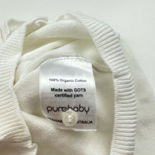 Load image into Gallery viewer, Girls purebaby, organic cotton knit cardigan, EUC, size 0000,  