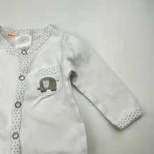 Load image into Gallery viewer, Unisex Baby Patch, white cotton romper, GUC, size 0000,  