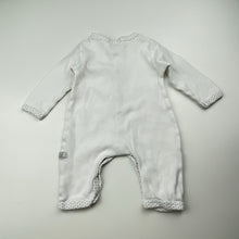 Load image into Gallery viewer, Unisex Baby Patch, white cotton romper, GUC, size 0000,  