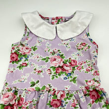Load image into Gallery viewer, Girls Rock Your Baby, floral summer romper, light pilling on collar, FUC, size 2,  
